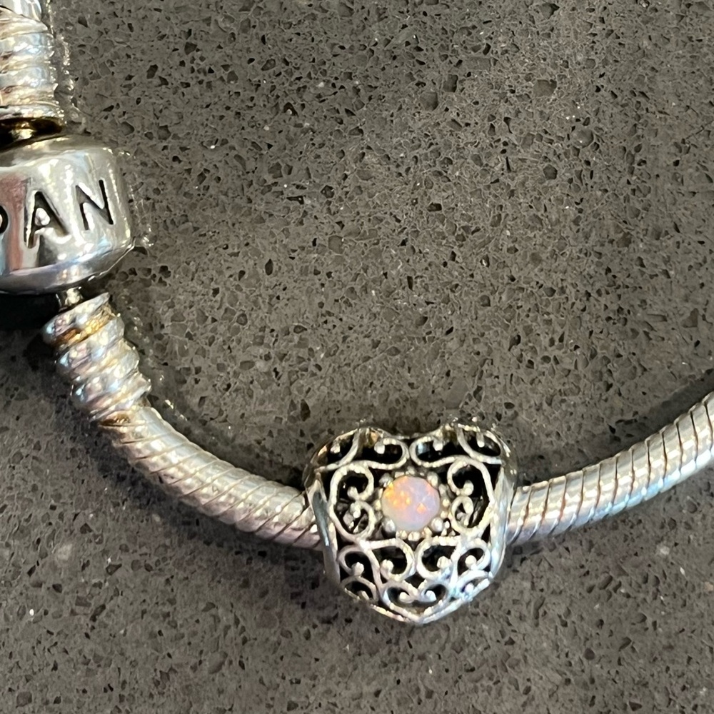 Retired Pandora Authentic October Signature Birthstone